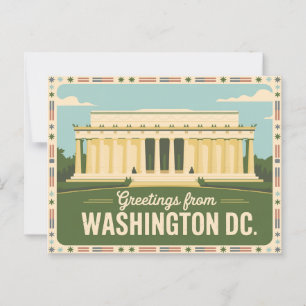 Vintage Washington DC Postkarte   Grüße aus