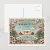 Vintage Washington DC Travel Feiertagspostkarte (Vorne/Hinten)