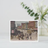 Vintage Washington Street Scene, Indianapolis Postkarte (Stehend Vorderseite)