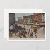 Vintage Washington Street Scene, Indianapolis Postkarte (Vorne/Hinten)