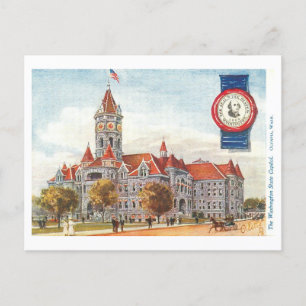 Vintage Washingtoner Hauptstadt mit Siegel Postcar Postkarte