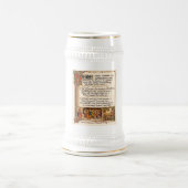 Vintage Wassail-Lied illuminierte Manuskriptkunst Bierglas (Mittel)