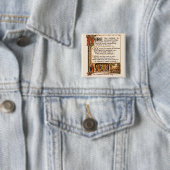 Vintage Wassail-Lied illuminierte Manuskriptkunst Button (Beispiel)
