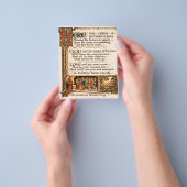 Vintage Wassail-Lied illuminierte Manuskriptkunst Flyer (Gruppe)