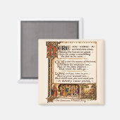 Vintage Wassail-Lied illuminierte Manuskriptkunst Magnet (Vorderseite/Rückseite)
