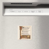 Vintage Wassail-Lied illuminierte Manuskriptkunst Magnet (In Situ (Geschirrspüler))