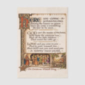 Vintage Wassail-Lied illuminierte Manuskriptkunst Seidenpapier (Vorderseite)