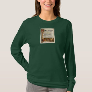 Vintage Wassail-Lied illuminierte Manuskriptkunst T-Shirt