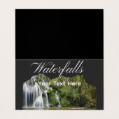 Vintage Wasserfälle Visitenkarten (Außenseite Aufgefaltet)