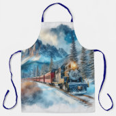 Vintage Wasserfarbbahn AI Schürze (Vorderseite)