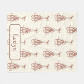 Vintage-Wasserfarbe-Ballettschuhe Fleecedecke (Vorderseite (Horizontal))