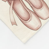 Vintage-Wasserfarbe-Ballettschuhe Fleecedecke (Ecke)