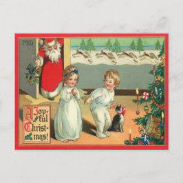 Vintage Wasserfarbe Ein frohes Weihnachtsfest Feiertagspostkarte