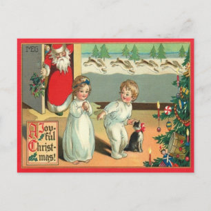 Vintage-Wasserfarbe Ein Fröhliches Weihnachten 