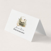 Vintage-Wasserfarbe-Geschäftskarte für Autoren