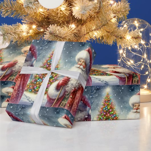 Vintage Wasserfarbe Geschenkpapier (Feiertage)