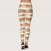 Vintage Wasserfarbe gestrichen - erdige Kaffeetöne Leggings (Rückseite)