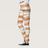 Vintage Wasserfarbe gestrichen - erdige Kaffeetöne Leggings (Links)