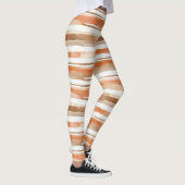Vintage Wasserfarbe gestrichen - erdige Kaffeetöne Leggings (Rechts)