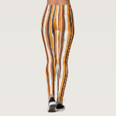 Vintage Wasserfarbe gestrichen - erdige Kaffeetöne Leggings (Rückseite)