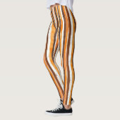 Vintage Wasserfarbe gestrichen - erdige Kaffeetöne Leggings (Links)