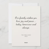 Vintage Wasserfarbe Girl & Tree Weihnachten Grüße (Rückseite)