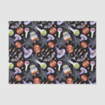 Vintage-Wasserfarbe-Halloween-Elemente-Muster