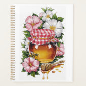 Vintage Wasserfarbe Honey Jar Blume Nostalgie Planer (Vorderseite)