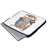 Vintage Wasserfarbe Laptopschutzhülle (Vorne Knopf)