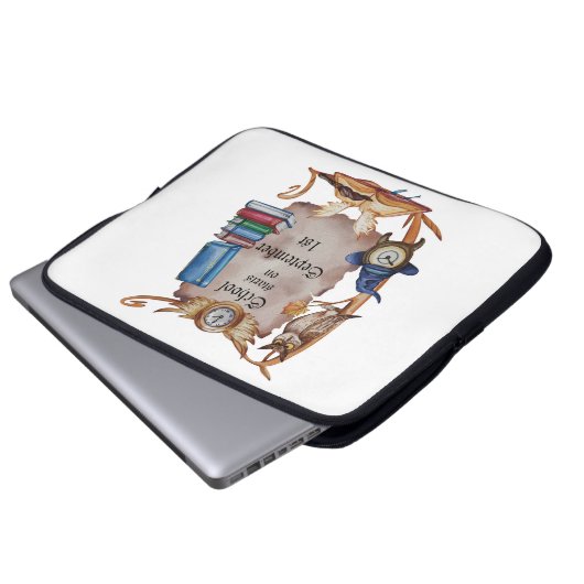 Vintage Wasserfarbe Laptopschutzhülle (Vorne Knopf)