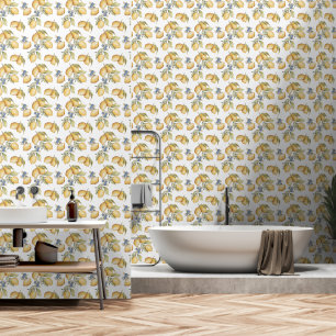 Vintage Wasserfarbe Lemon Schale und Stock Tapete