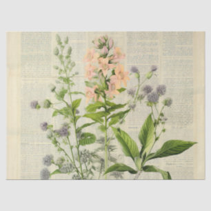 Vintage Wasserfarbe Natürliche Wildblume Seidenpapier