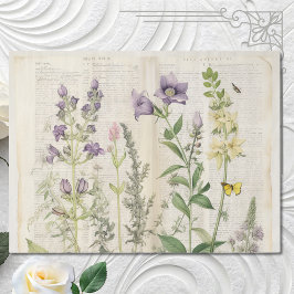 Vintage Wasserfarbe Natürliche Wildblume Seidenpapier