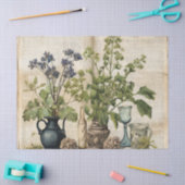 Vintage Wasserfarbe Natürliche Wildblume Seidenpapier (Basteln)