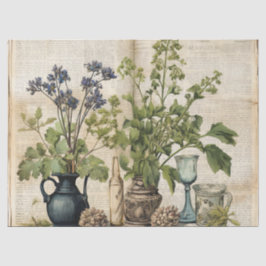 Vintage Wasserfarbe Natürliche Wildblume Seidenpapier