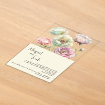 Vintage Wasserfarbe-Pfingstrosen Moderne Hochzeit