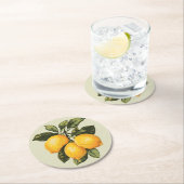 Vintage Wasserfarbe Runder Pappuntersetzer (Vor Ort)