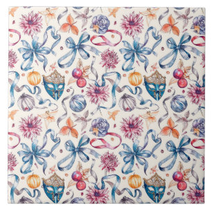 Vintage-Wasserfarbe-Skizzenmuster mit Luxus-Vene Fliese