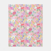 Vintage Wasserfarbe Sommer Frühling Blüte Fleecedecke (Vorderseite)