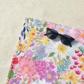 Vintage Wasserfarbe Sommer Frühling Blüte Strandtuch (Beispiel)