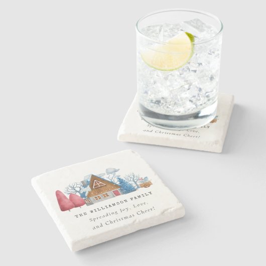 VINTAGE WASSERFARBE STEINUNTERSETZER (Seitenansicht)