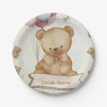 Vintage-Wasserfarbe-Teddybär-Thema