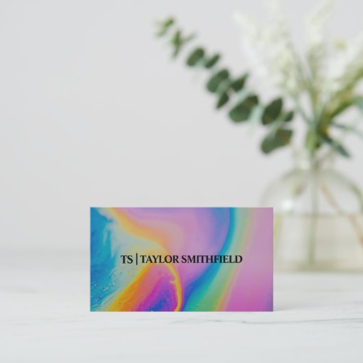 Vintage Wasserfarbe Traditionelle Visitenkarte (Stehend Vorderseite)