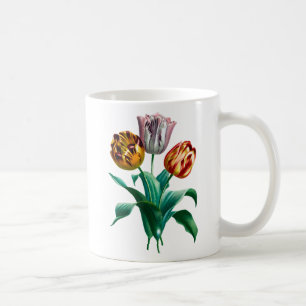 Vintage Wasserfarbe Tulip Blume Bouquet Kaffeetasse
