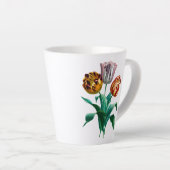 Vintage Wasserfarbe Tulip Blume Bouquet Milchtasse (Rechte Ecke)