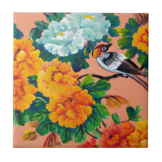 Vintage Wasserfarbe-Vögel Fliese