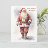 Vintage Wasserfarbe Weihnachten (Stehend Vorderseite)