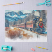 Vintage Wasserfarbe Weihnachtsbahn Schiff Seidenpapier (Basteln)