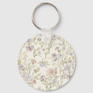 Vintage-Wasserfarbe-Wildblumen-Nahtloses Muster Schlüsselanhänger