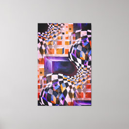 Vintage Wasserfarben-Artwork-80er der 90er-Jahre Leinwanddruck